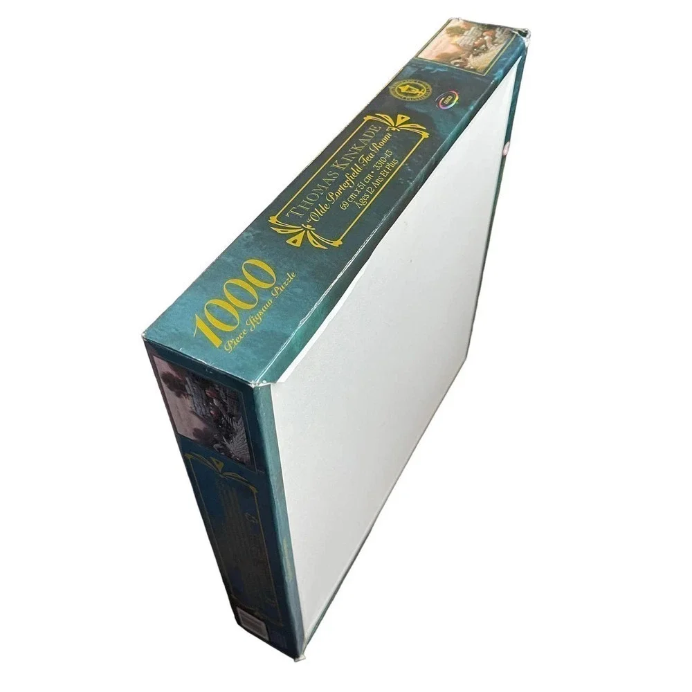 Thomas Kinkade 1000 PC Puzzle Olde Porterfield Tea Room SEALED 1999 VTG